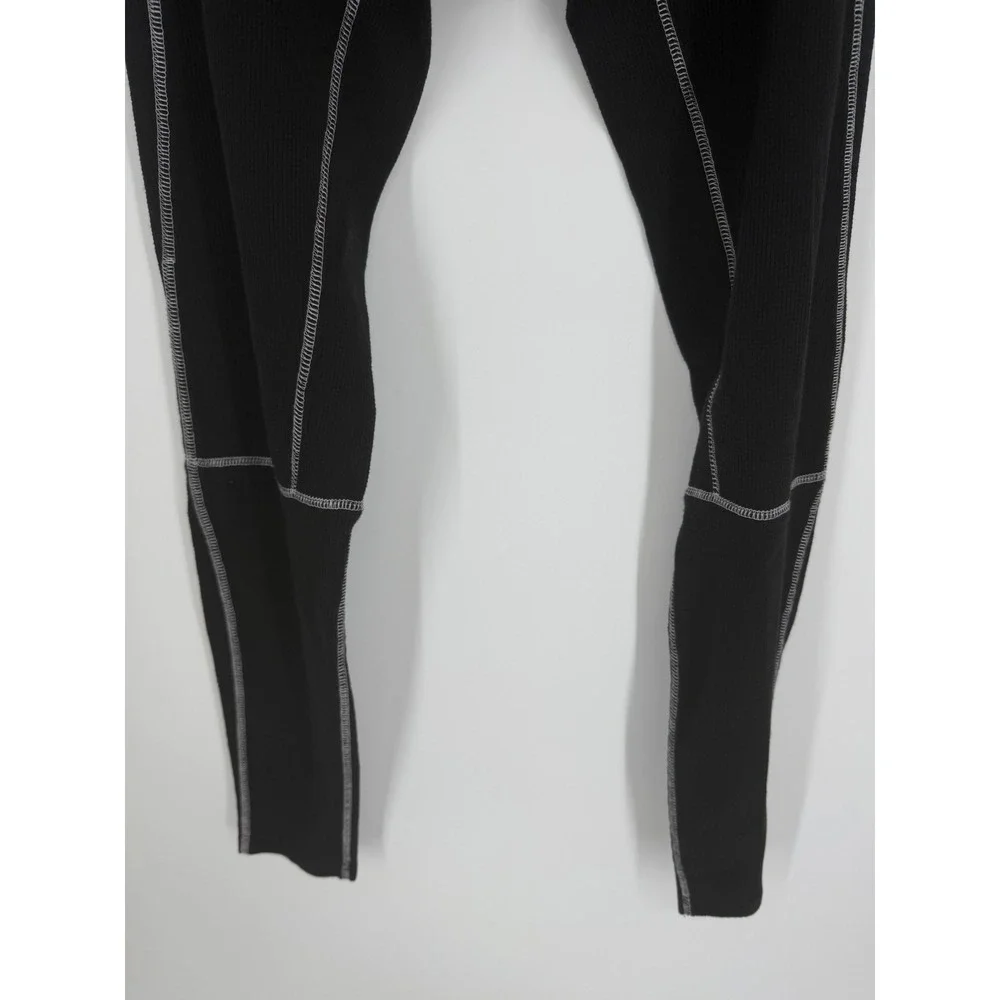 Guide Gear Mens Thermal Leggings Medium Black Base Layer Waffle Knit Outdoor